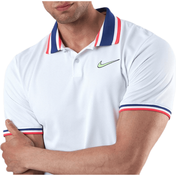 Court Slam Polo White/Green