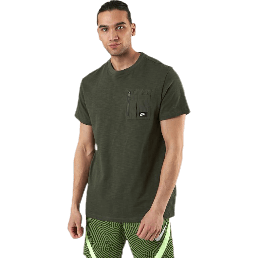 Nsw Me Top Ss Ltwt Mix Brown