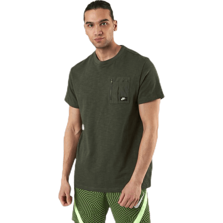 Nsw Me Top Ss Ltwt Mix Brown