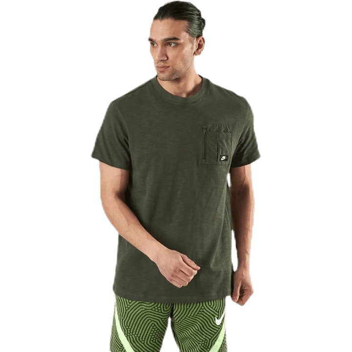 Nsw Me Top Ss Ltwt Mix Brown