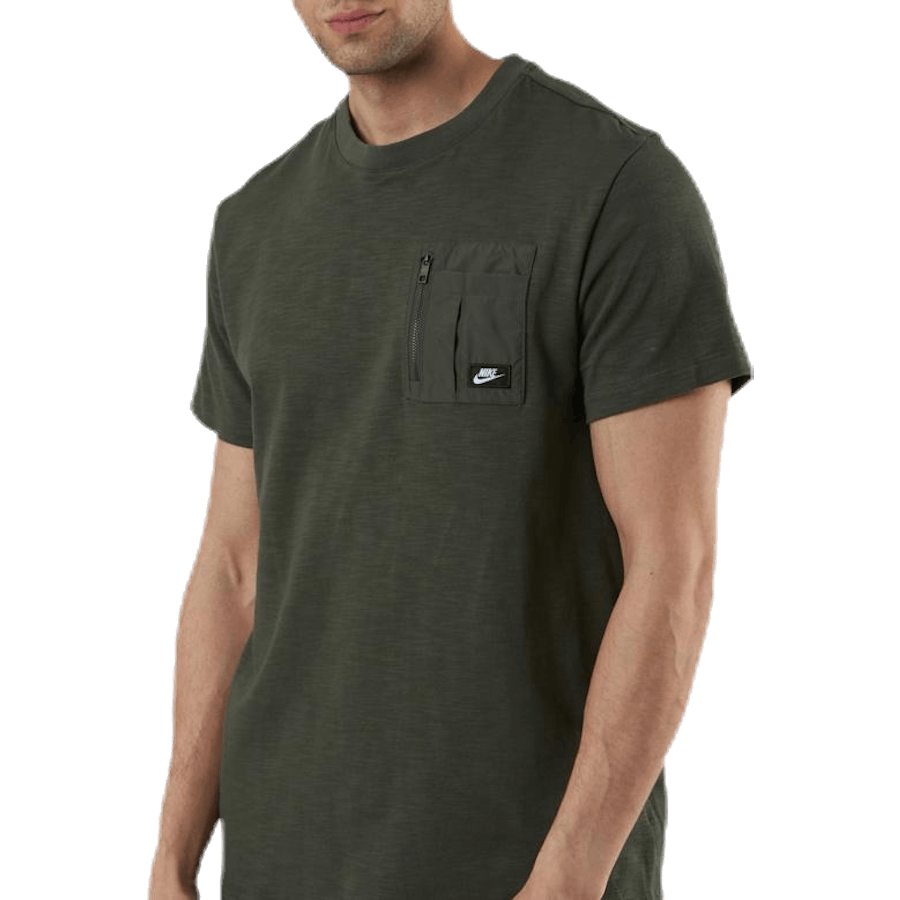 Nsw Me Top Ss Ltwt Mix Brown