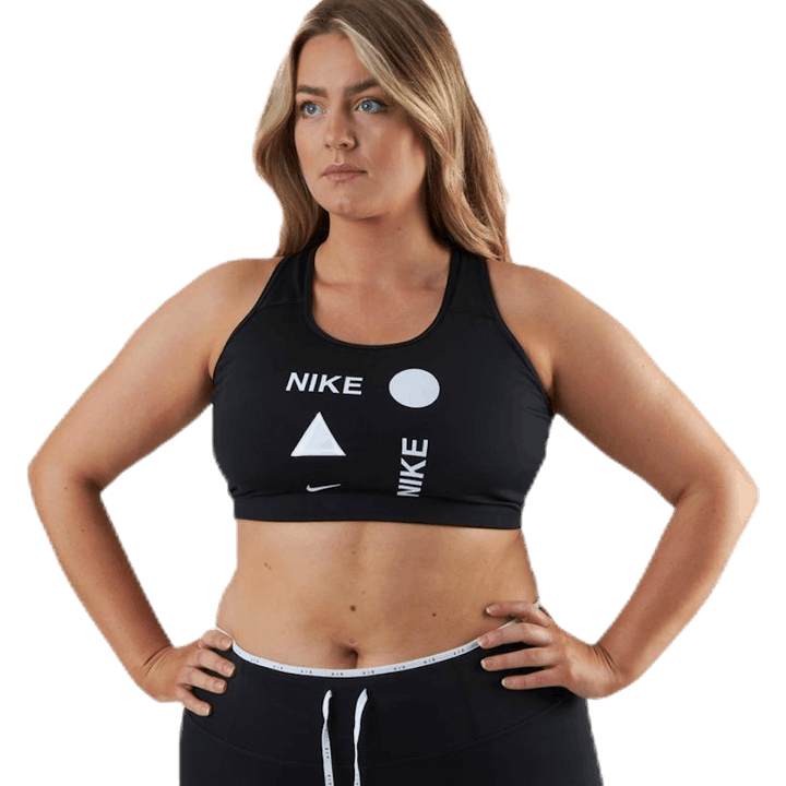 Swoosh Icon Clash Bra Plus White/Black