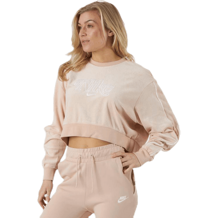 Nsw Retro Femme Equipaggio Terry Beige