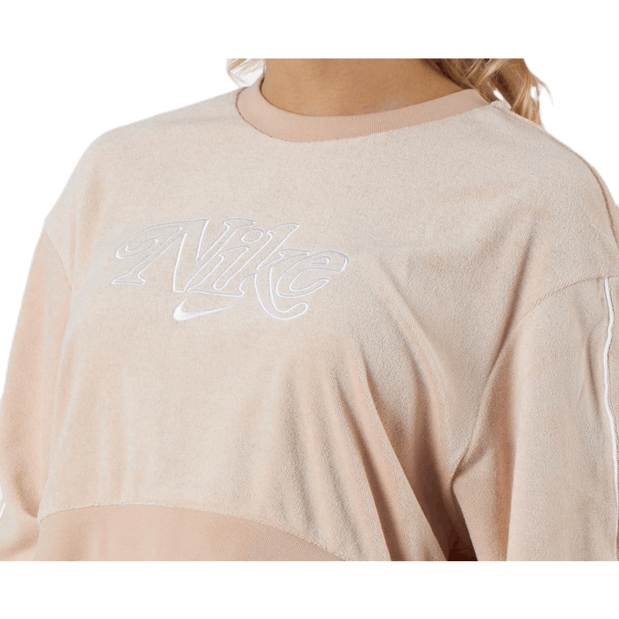 Nsw Retro Femme Equipaggio Terry Beige
