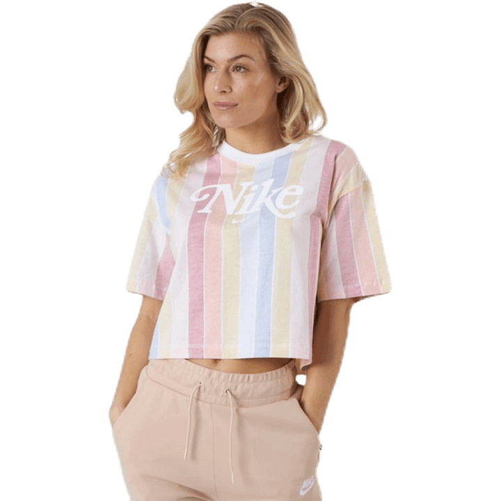Nsw Retro Femme Top Ss Aop White