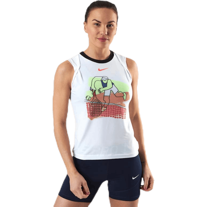 Court Dri-FIT Tank Weiß/Schwarz