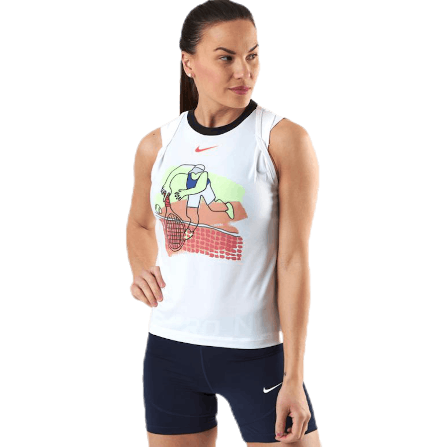 Court Dri-FIT Tank Weiß/Schwarz