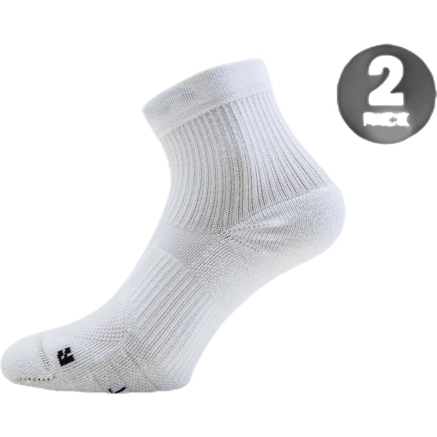 Multiplier Running Ankle Socks (2 Pair) WHITE/BLACK