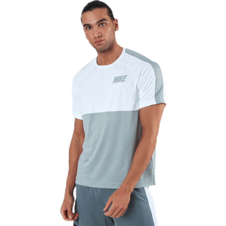 Haut Dri-FIT Hyper SS Blanc/Gris