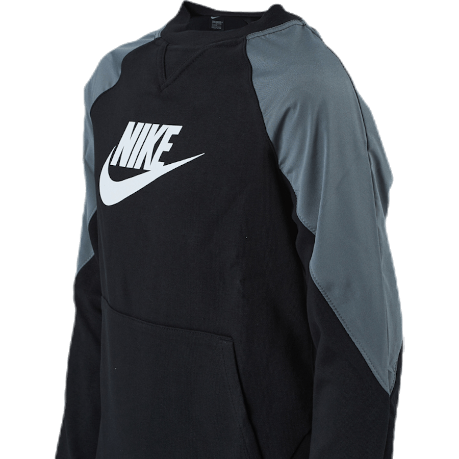 Mixed Material Crew Junior Black/Grey