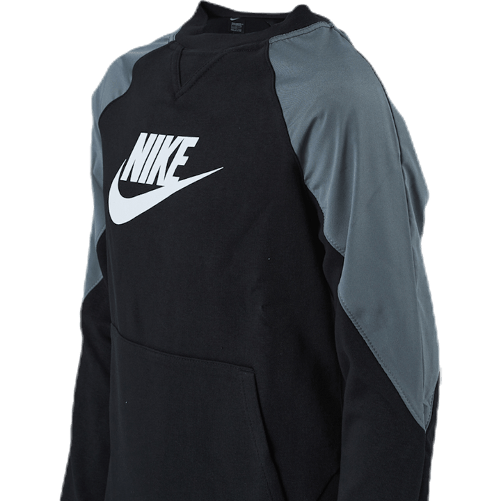 Mixed Material Crew Junior Black/Grey