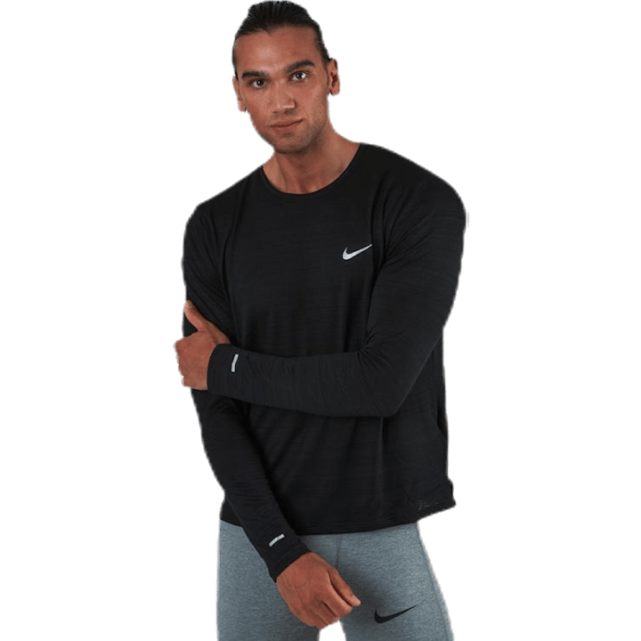 Dri-FIT Miler Top LS Negro/Plata