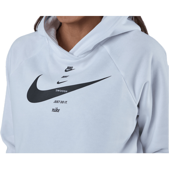 Nsw Swsh Hoodie Flc Bb valge/must