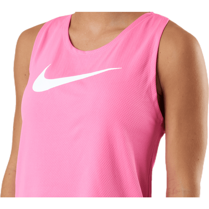 Swoosh Run Tank Pink/White