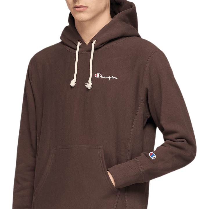 Malá mikina s kapucňou Script Brown