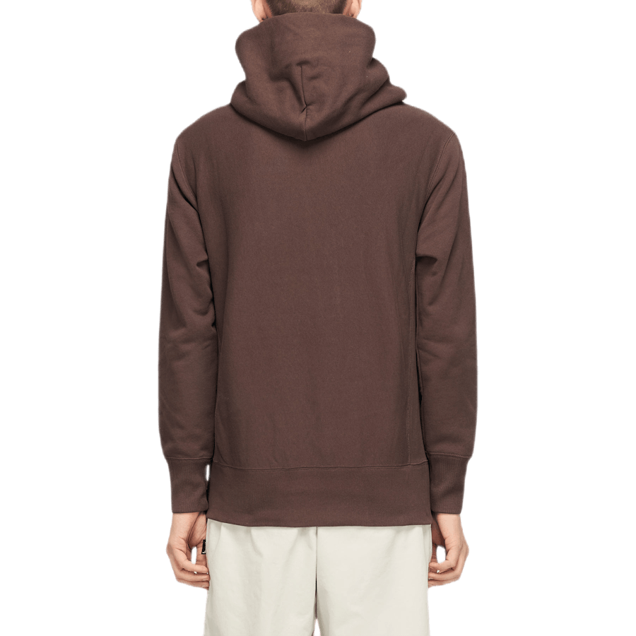Malá mikina s kapucňou Script Brown