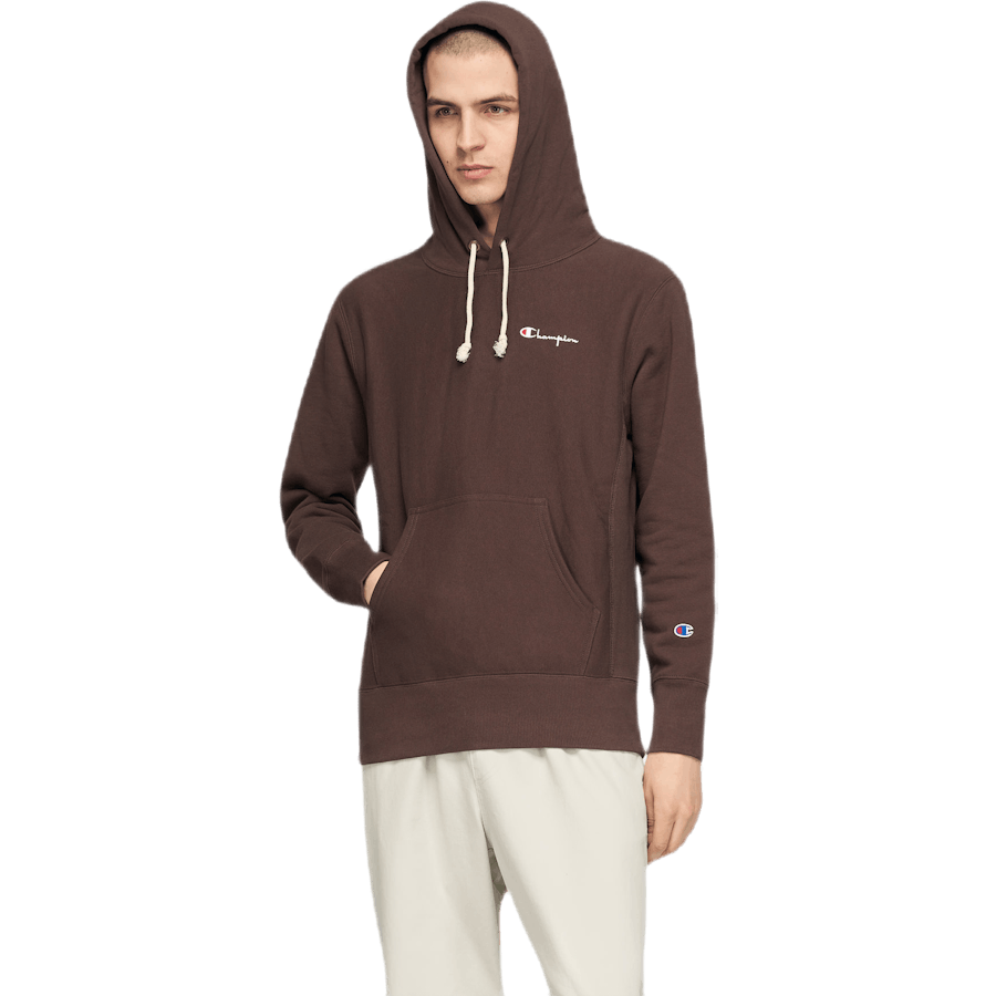 Malá mikina s kapucňou Script Brown
