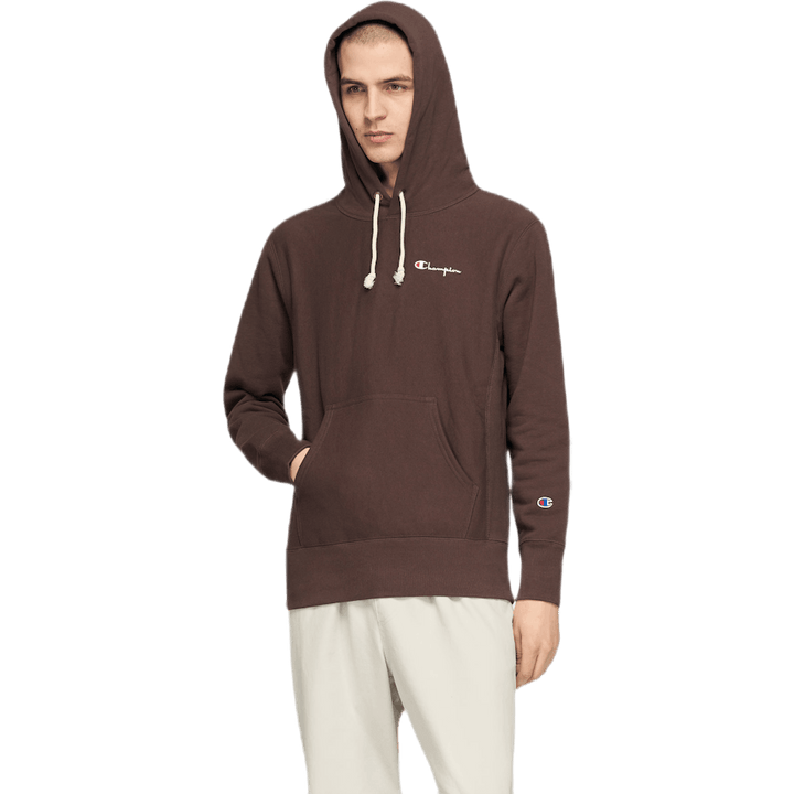 Malá mikina s kapucňou Script Brown