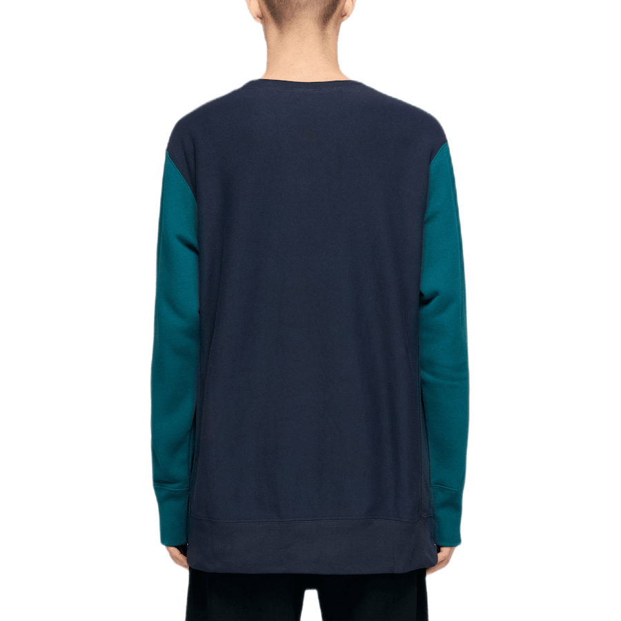 Sweat-shirt ras du cou à blocs de couleurs multicolore