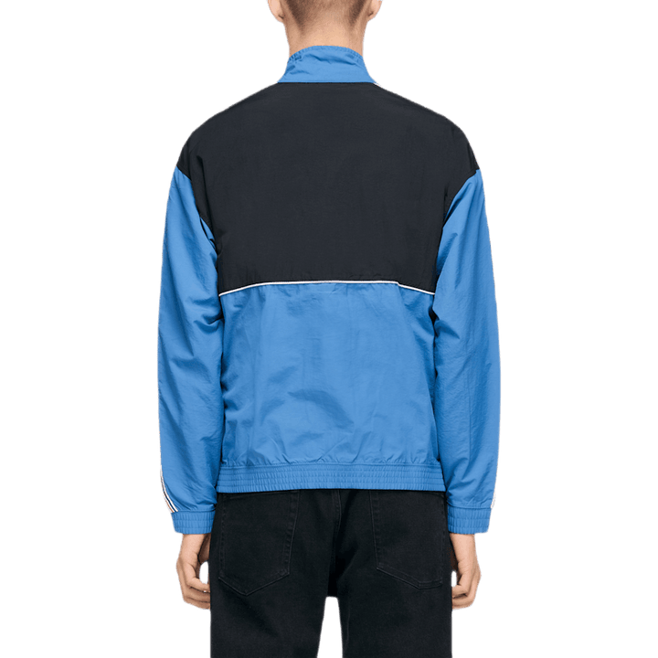 Giacca con zip intera a trama inversa blu