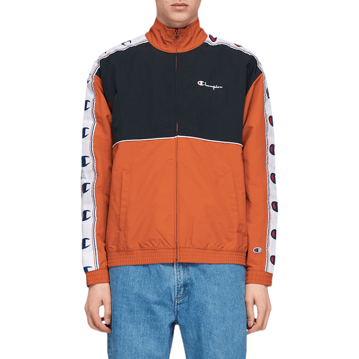 Top con zip intera arancione