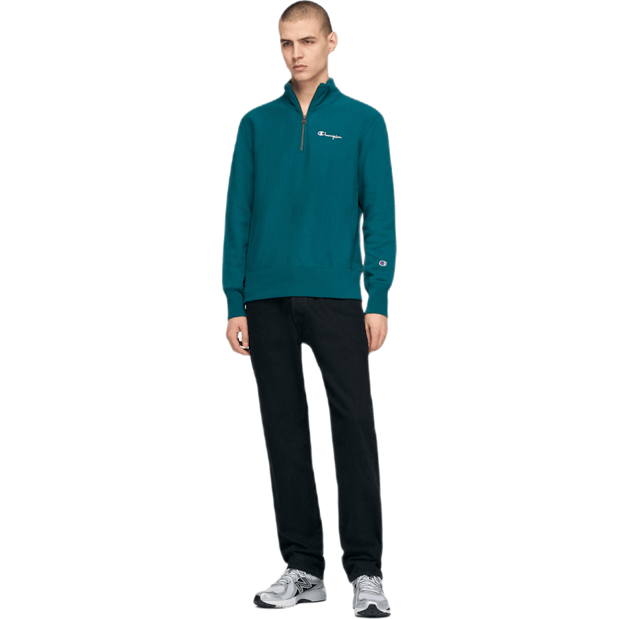 Malá mikina Script Half Zip Sweatshi Green