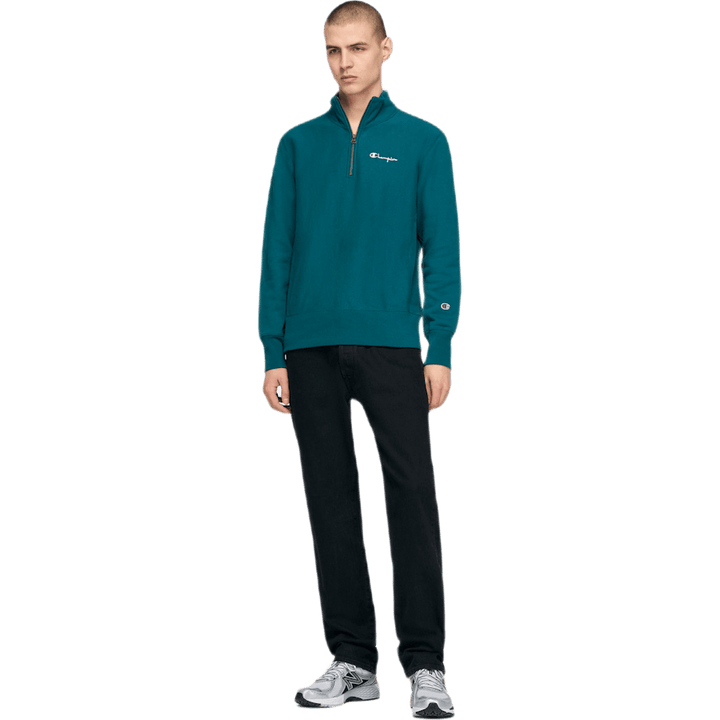 Malá mikina Script Half Zip Sweatshi Green