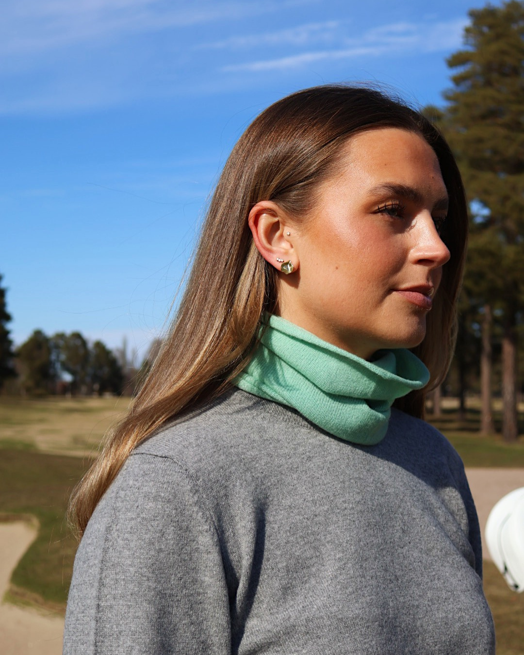Cashmere Neckwarmer Cyan