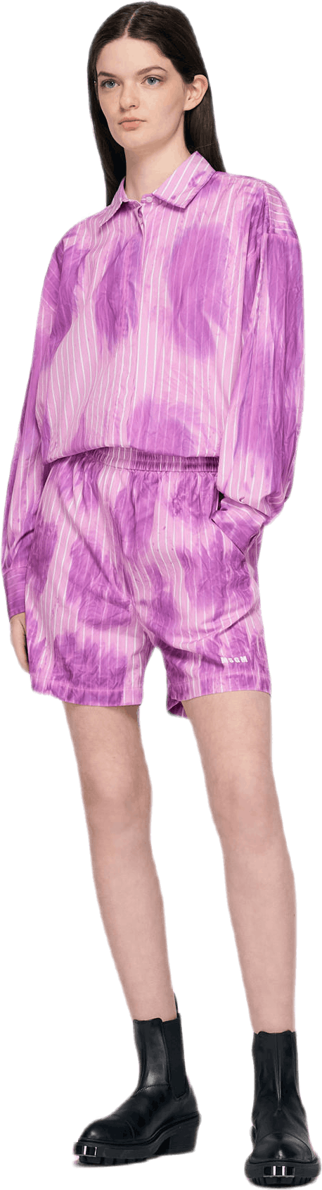 Tie Dye Oversize Shirt Pink