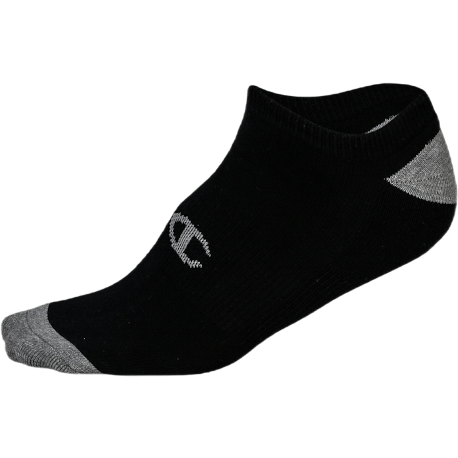 No Show Socks x 3 White/Black/Grey