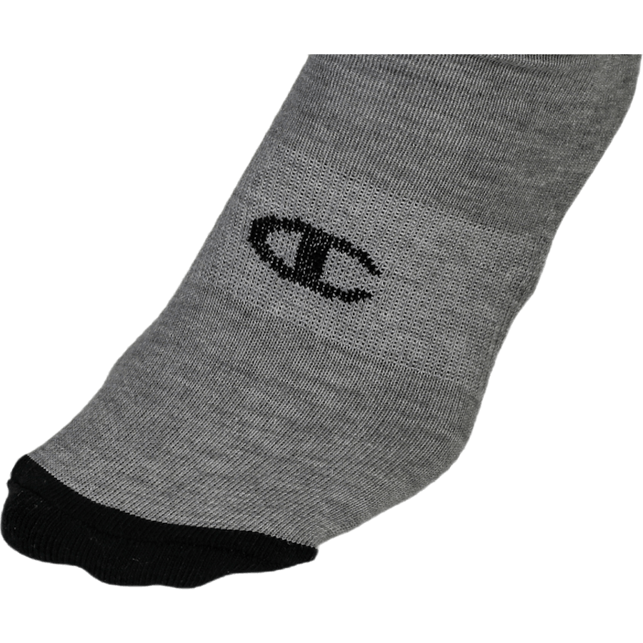 No Show Socks x 3 White/Black/Grey
