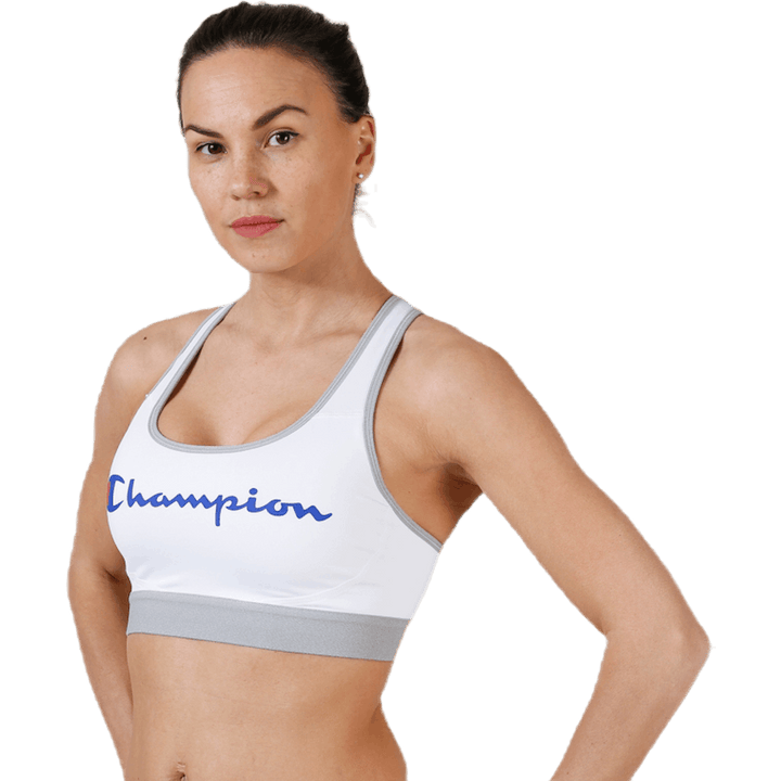 Logo Sports Bra White