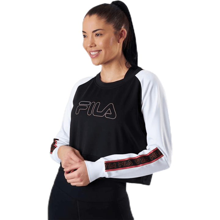 Ahuva Cropped Longsleeve Shirt Pink/Black