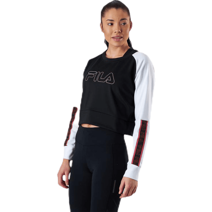Ahuva Cropped Longsleeve Shirt Pink/Black