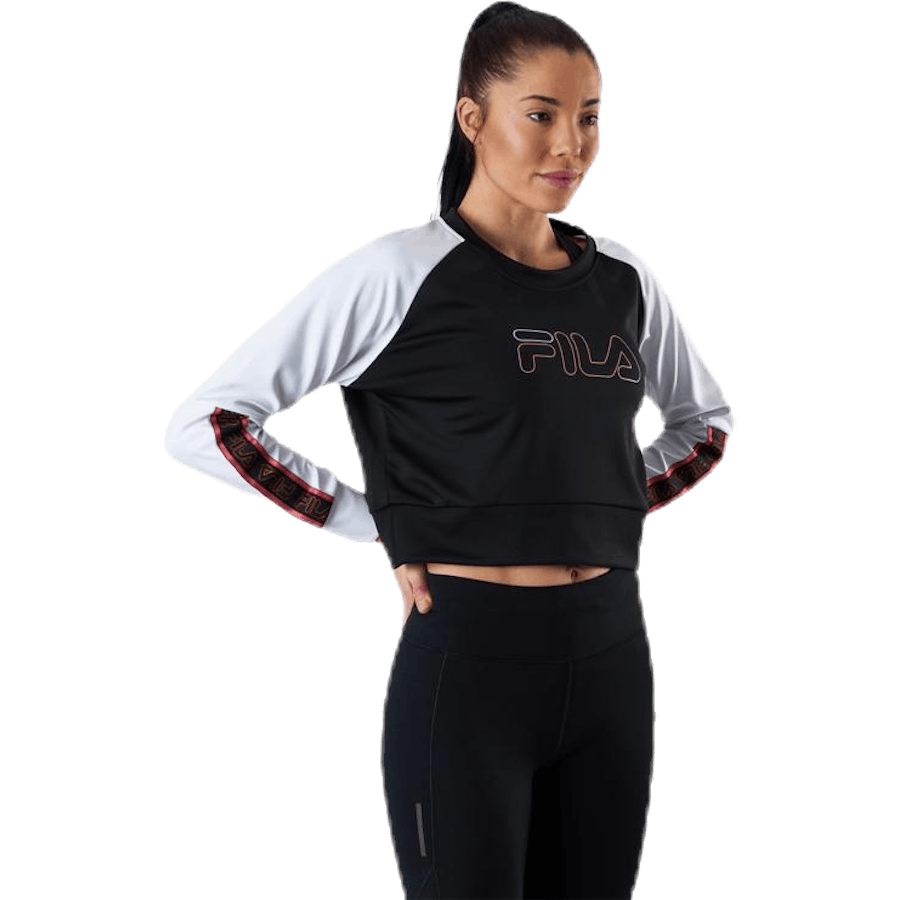 Ahuva Cropped Longsleeve Shirt Pink/Black