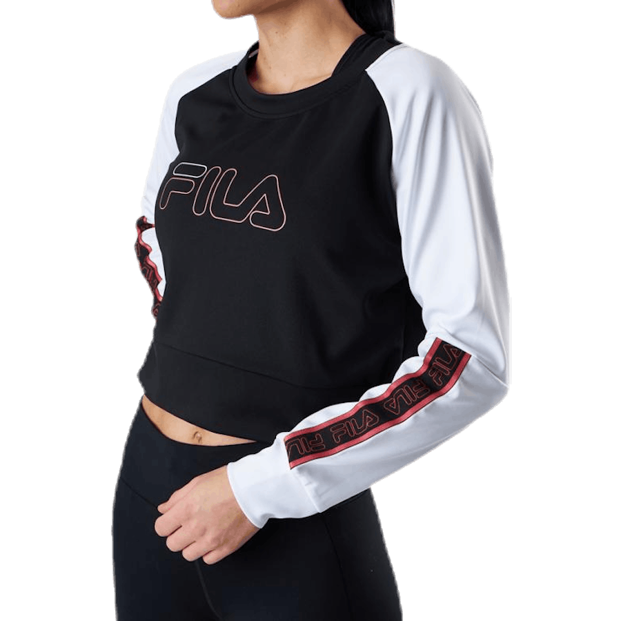 Ahuva Cropped Longsleeve Shirt Pink/Black
