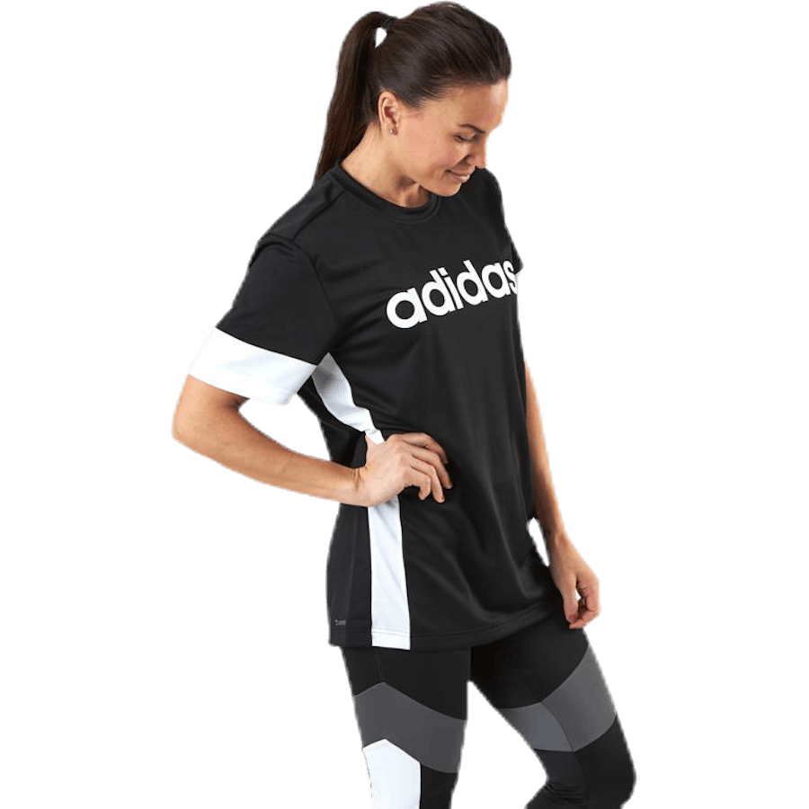 D2M Colour Block Tee Weiß/Schwarz