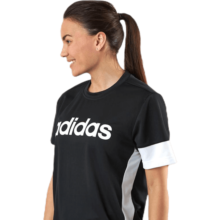 D2M Colour Block Tee Weiß/Schwarz