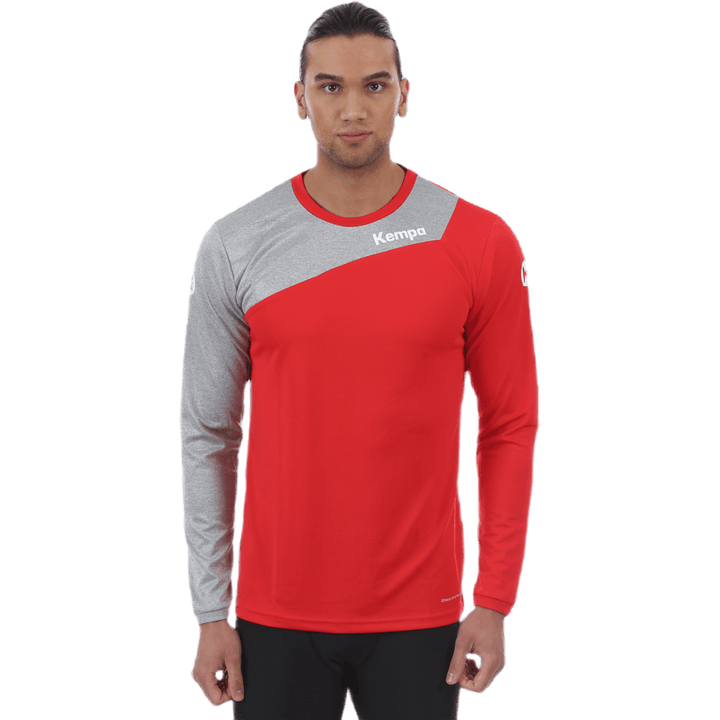 T-shirt à manches longues Core 2.0 gris/rouge