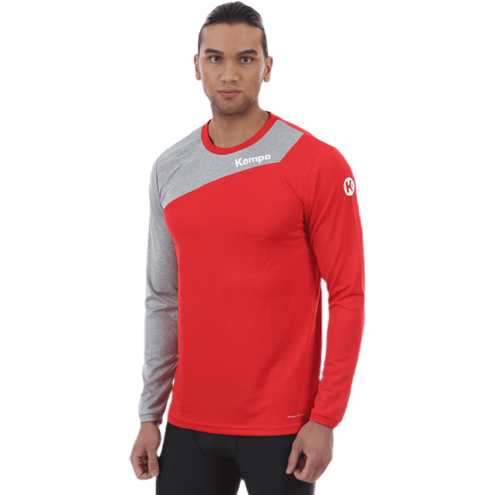 T-shirt à manches longues Core 2.0 gris/rouge