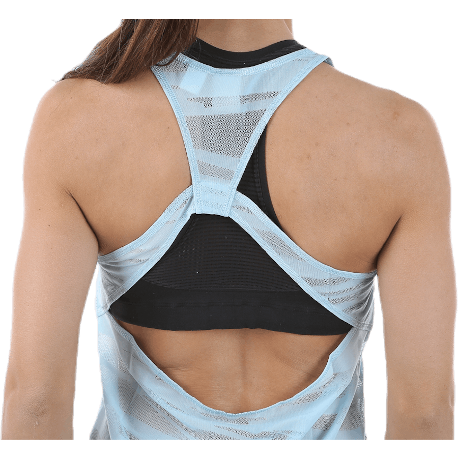 Mesh It Up Layer Tank Blue/Patterned