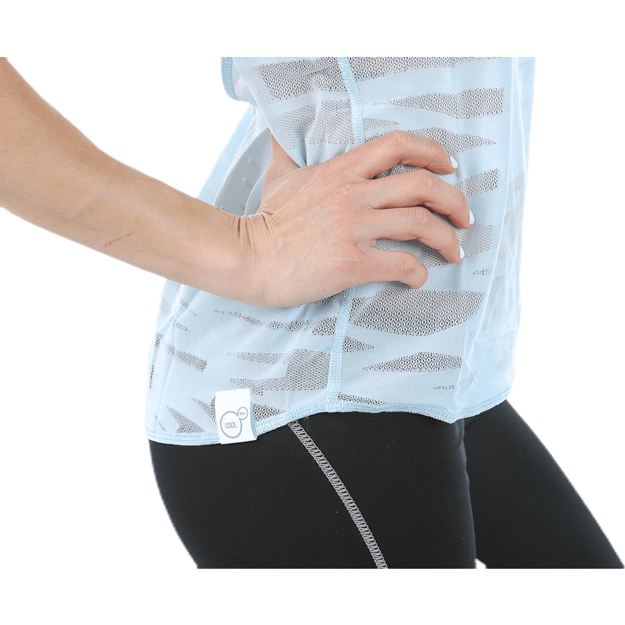 Mesh It Up Layer Tank Blue/Patterned