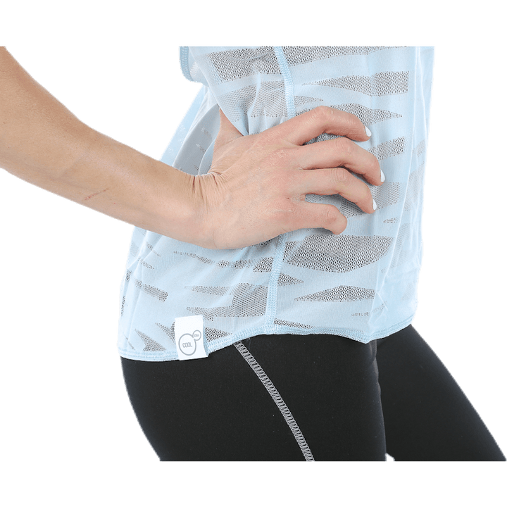 Mesh It Up Layer Tank Blue/Patterned