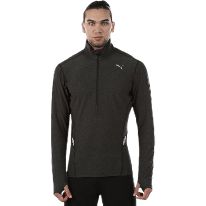 1/2 Zip Heather Top Grey