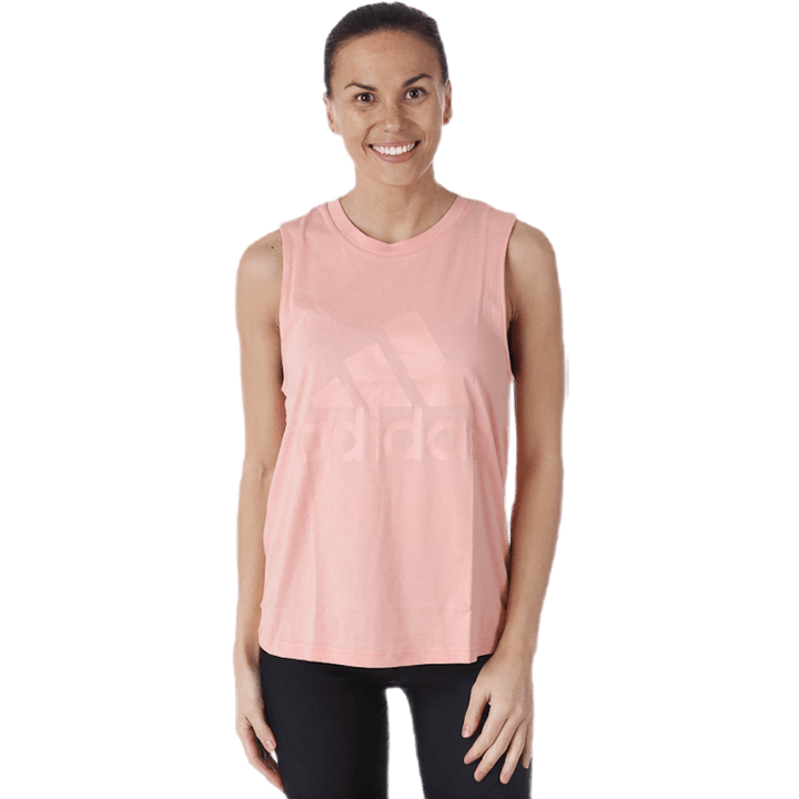 Essential Linear Sleeveless Tee Rosa/Weiß