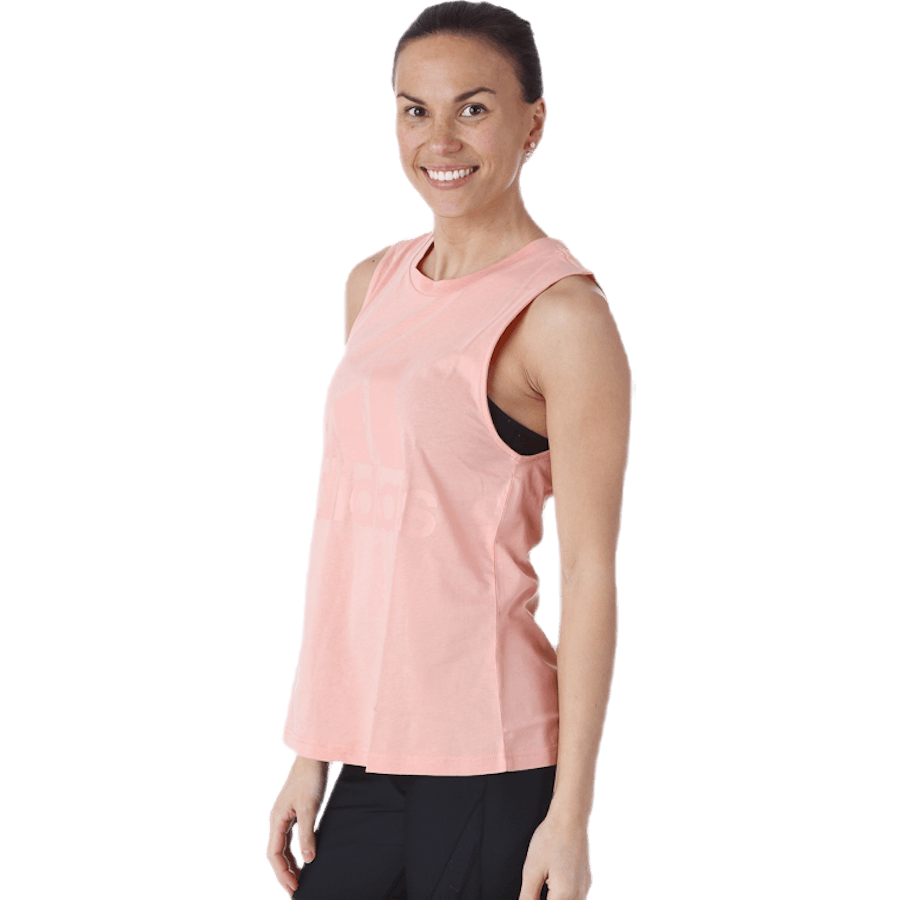 Essential Linear Sleeveless Tee Rosa/Weiß
