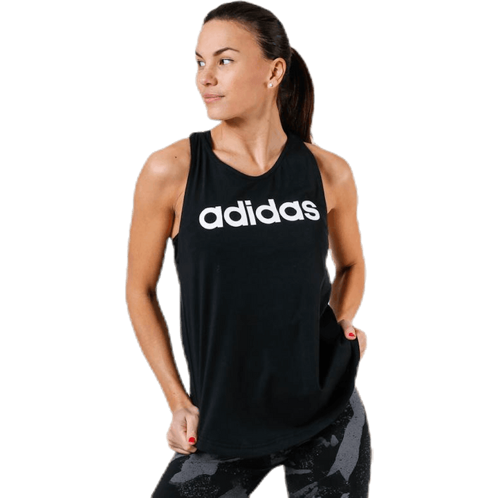 Linear Loose Tank Weiß/Schwarz