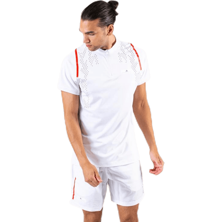 ASMC Tričko so zipsom biele