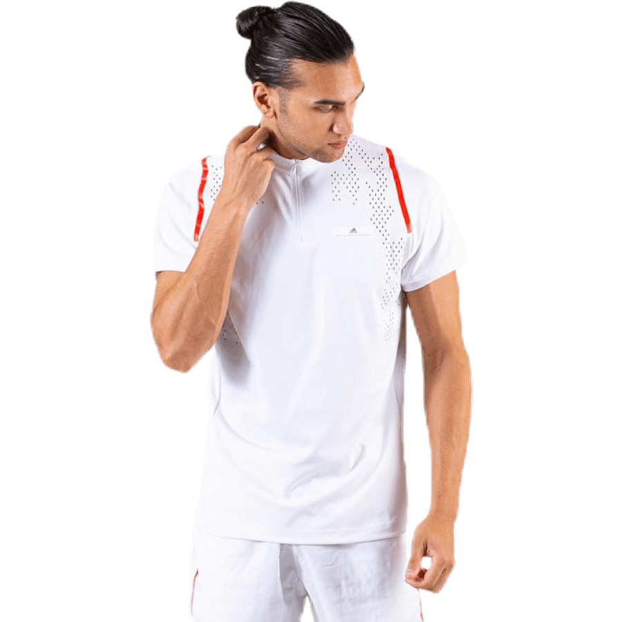 ASMC Tričko so zipsom biele