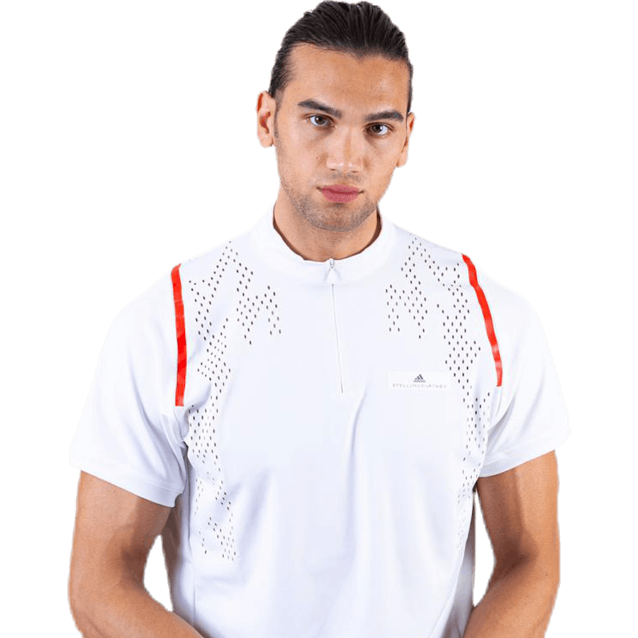 ASMC Tričko so zipsom biele